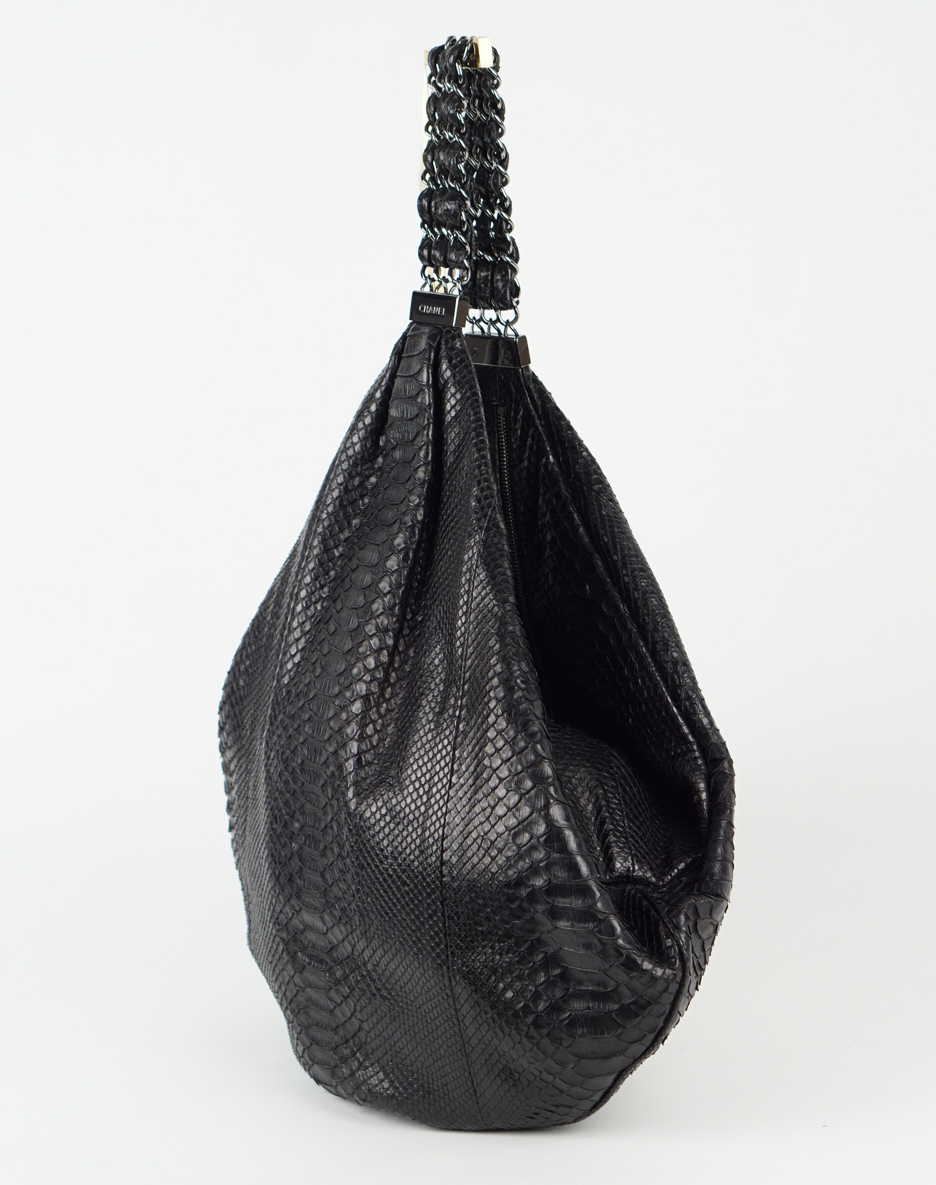 Chain top hobo bag